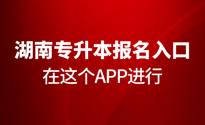 2024年湖南专升本报名入口在这个APP进行